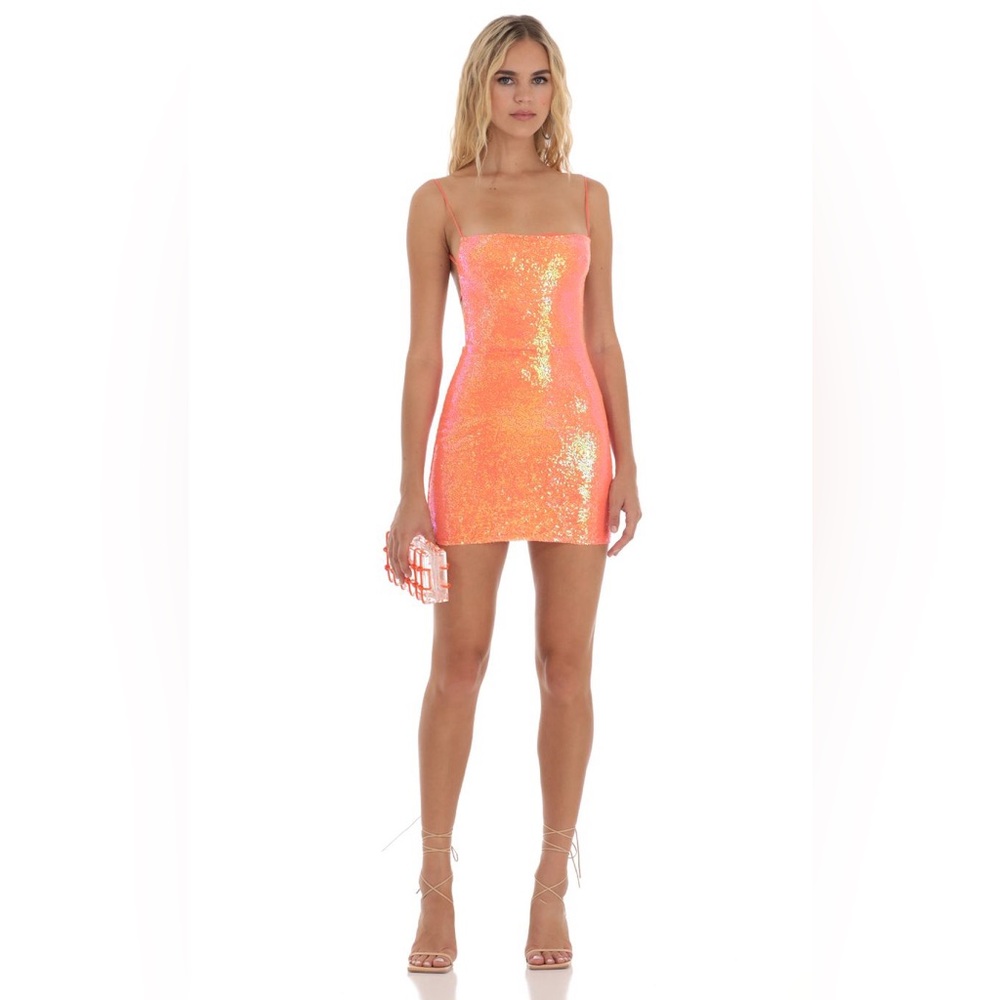 Lucy in the Sky Sequin Dress |orange| XS